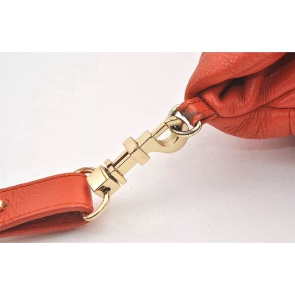 Authentic TORY BURCH Vintage Amanda Leather Shoulder Crossbody Bag Orange 9019J - Picture 12 of 16